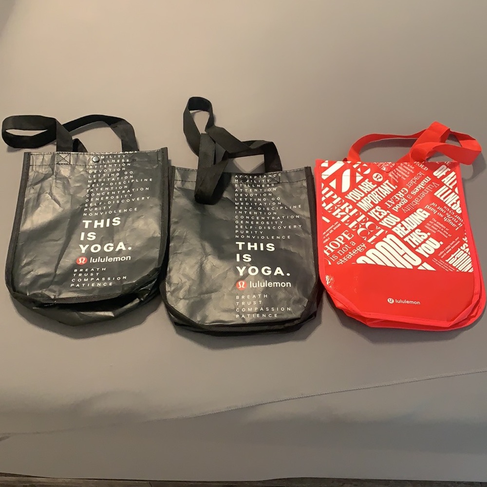 Lululemon shopper bags reuseable tote bags